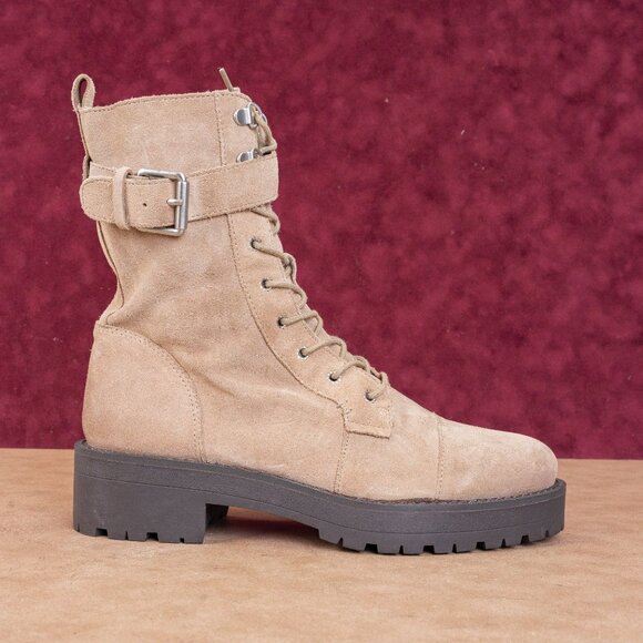 Sam Edelman Women Junip Brown Suede Festival Combat Platform Boots Size 10 - Picture 4 of 8